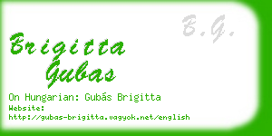 brigitta gubas business card