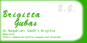 brigitta gubas business card